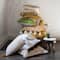 Hello Honey® Black & Cream Tufted Pillow with Tassels